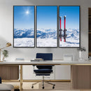 Ski Season Snow Wall Art Canvas Print
