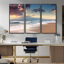 Cloudy Weather Beach Sunset Canvas Print | Sunrise Wall Art by MyGreatCanvas | Canvas Wall Art Prints | Photo Prints & Wall Decor
