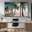 Palm Beach Tropical Island Wall Art Canvas Print