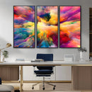 Blazing Vibrant Colors Cloud Wall Art Canvas Print