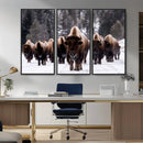 Bison Wall Art Canvas Print- Bison Herd Canvas Wall Art – by MyGreatCanvas | Canvas Wall Art Prints | Photo Prints & Wall Decor