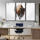 Bison Winter Wall Art Canvas Print For Farmhouse Decor