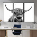 Scottish Highland Cow Cattle Art Print Wall Art Canvas Print