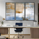 Blue Multi Panel Abstract Wall Art Canvas, Abstract Blue and