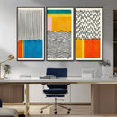 Canvas Print Wall Art Abstract Illustrs Art Boho, Framed