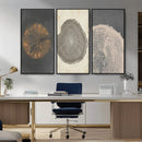 Boho Tree Ring Wall Art, Modern Minimalist Wood Grain
