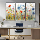Colorful Wildflower Canvas Wall Art - Vibrant Floral