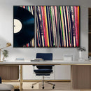 Vinyl Record and Album Collection Canvas Wall Art - Retro