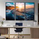 Beach Ocean Sunset on the Sea Wall Art Canvas, Beach Ocean by MyGreatCanvas | Canvas Wall Art Prints | Photo Prints & Wall Decor