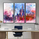 Disney Wall Art: Dreamy Watercolor Cinderella Castle Canvas by MyGreatCanvas | Canvas Wall Art Prints | Photo Prints & Wall Decor