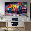 Abstract Graffiti Barbell Canvas Wall Art – Urban Fitness