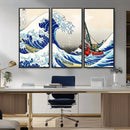 Katsushika Hokusai Kanagawa Giant Wave Wall Art Canvas Print
