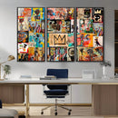 Abstract Art Collage Wall Art Canvas Print – Framed, Ready