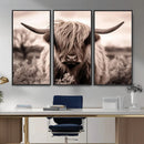 Scottish Cow Longhorn Wall Art Canvas Print by MyGreatCanvas | Canvas Wall Art Prints | Photo Prints & Wall Decor