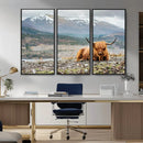 Highland Cow Horn Farm Wall Art Canvas Print
