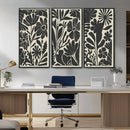 Modern Botanical Wall Art - Floral Black and White Canvas