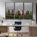 Flock of Sheep in a Mystical Fog – Pastoral Wall Art Canvas by MyGreatCanvas | Canvas Wall Art Prints | Photo Prints & Wall Decor