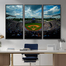 3-Panel Kauffman Stadium Wall Art Print | Large Kansas City