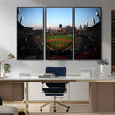 PNC Park Evening Game Triple Canvas Wall Art - Pittsburgh
