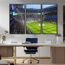 Tottenham Hotspur Stadium Canvas Print, Match Day Triple