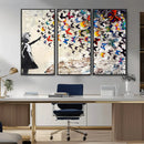 Banksy Graffiti Wall Art Canvas Print: Girl Releasing