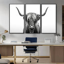 Highland Wall Art Canvas Print – Minimalist Black and White by MyGreatCanvas | Canvas Wall Art Prints | Photo Prints & Wall Decor