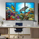 Colorful Coral Reef and Sea Life Turtle Canvas Print, by MyGreatCanvas | Canvas Wall Art Prints | Photo Prints & Wall Decor
