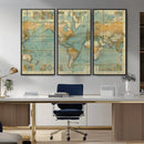 Push Pin World Map Canvas Print – Travel Tracker Wall Art