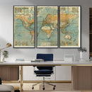 Push Pin World Map Canvas Print – Travel Tracker Wall Art