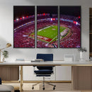 Bryant-Denny Stadium Night Game Triple Canvas Wall Art - by MyGreatCanvas | Canvas Wall Art Prints | Photo Prints & Wall Decor