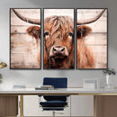 Vintage Scottish Highland Cow Cattle Art Print Farmhouse