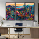 Colorful Abstract Landscape Wall Art Print Canvas - Vibrant