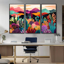 Abstract Kusama Print - Landscape Canvas Wall Art Print -