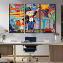 Pop Art Monopoly Man Canvas Wall Art Print - Bold and
