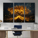 Golden Tree of Life Canvas Wall Art Print - Majestic Glowing by MyGreatCanvas | Canvas Wall Art Prints | Photo Prints & Wall Decor