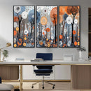 Abstract Winter Landscape Canvas Wall Art Print - Large