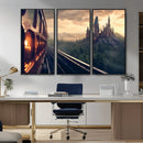 Harry Castle Wall Art Canvas Print, Wizard School Wall Art
