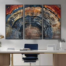 Abstract Tree Ring Wall Art Canvas Print – Colorful Framed