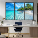 Tropical Beach Wall Art Canvas Print - Serene Ocean