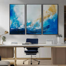 Blue Abstract Print - Dynamic Ocean-Inspired Canvas Wall Art