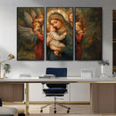 Mary Jesus Canvas Wall Art Print - Madonna and Child with