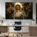 Mary Jesus Canvas Wall Art Print - Madonna and Child with