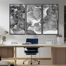 Black White Abstract Canvas Wall Art - Fluid Ink Artwork - by MyGreatCanvas | Canvas Wall Art Prints | Photo Prints & Wall Decor