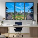 Wrigley Field Chicago Cubs Panoramic Art Multi-Piece Canvas