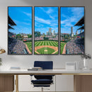 Wrigley Field Chicago Cubs Panoramic Art Multi-Piece Canvas