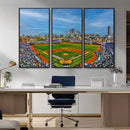 Wrigley Field Chicago Cubs Panoramic Canvas Print –