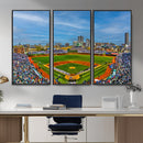 Wrigley Field Chicago Cubs Panoramic Canvas Print –