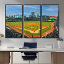 Wrigley Field Chicago Cubs Panoramic Canvas Print –