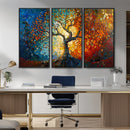 Yggdrasil Tree of Life Mosaic Stained Glass Wall Art Canvas,