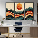 Mountain Triptych Wall Art Canvas Print – Western Nature